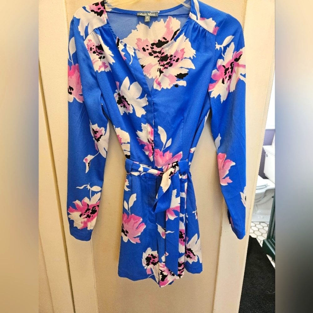 Fleur Bleue Blur Floral Romper